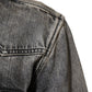 Black Washed Cotton Snap Long Sleeve Casual Shirt
