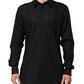 Black Cotton Embellished Collar Men’s Shirt