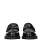 Black Leather Slip-On Loafers