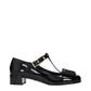 Black Leather Ballet Flats