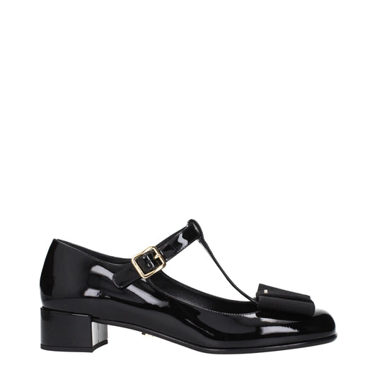 Black Leather Ballet Flats