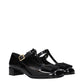 Black Leather Ballet Flats