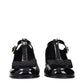 Black Leather Ballet Flats