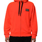 Red Fluorescent Polyester Logo Patch Hoodie Sweater