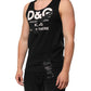 Black Cotton Sleeveless Tank Top DG Logo Men T-shirt