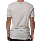 White Cotton DG Crown Embossed Men T-shirt