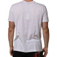 White Cotton Logo Patch Crew Neck Men T-shirt
