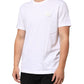 White Logo Plaque Cotton Crew Neck T-shirt