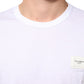 White Logo Plaque Cotton Crew Neck T-shirt
