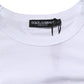 White Logo Plaque Cotton Crew Neck T-shirt