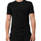 Black Cotton Velvet Logo Print Men T-shirt