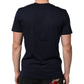 Dark Blue Cotton DG Logo Print Men’s Top T-shirt