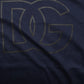 Dark Blue Cotton DG Logo Print Men’s Top T-shirt
