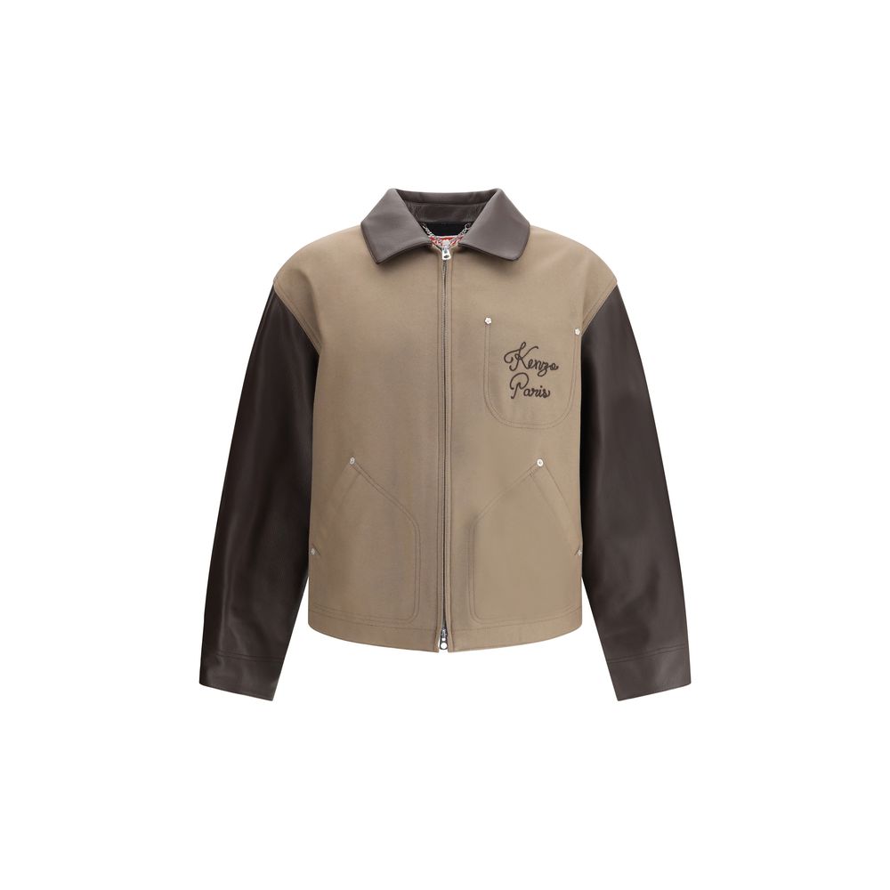 Wool and leather college Jacket