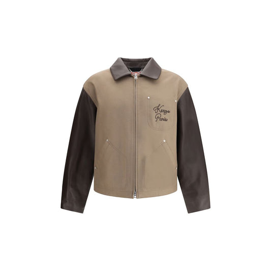 Wool and leather college Jacket