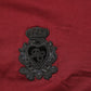 Bordeaux Red Cotton Crest Logo Patch T-Shirt