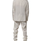 Light Cream Linen Embroidered 2 Piece Suit