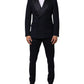 Black Wool 3 Piece Slim Fit Formal Men Suit