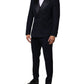 Black Wool 3 Piece Slim Fit Formal Men Suit