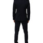 Black Wool 3 Piece Slim Fit Formal Men Suit