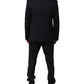 Black 3 Piece Wool Silk Blend Suit SICILIA