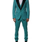 Cyan 3 Piece Wool Silk Blend Suit SICILIA