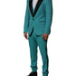 Cyan 3 Piece Wool Silk Blend Suit SICILIA