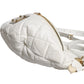 White Quilted Logo 90's Sicily Belt Waist Fanny Pack Bag