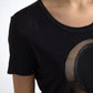 Black Viscose Round Neck CLASS T-shirt