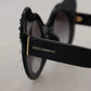 DG4325BM White Black Acetate Crystal Shades Sunglasses