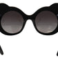 DG4325BM White Black Acetate Crystal Shades Sunglasses