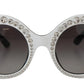 DG4325BM White Black Acetate Crystal Shades Sunglasses
