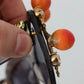 DG4283B Acetate Crystals Orange Appliques Sunglasses