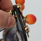 DG4283B Acetate Crystals Orange Appliques Sunglasses