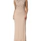 Nude Ecru Beaded Crystal Embellished Dress