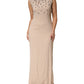 Nude Ecru Beaded Crystal Embellished Dress