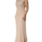 Nude Ecru Beaded Crystal Embellished Dress