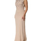 Nude Ecru Beaded Crystal Embellished Dress
