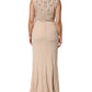 Nude Ecru Beaded Crystal Embellished Dress