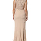 Nude Ecru Beaded Crystal Embellished Dress