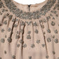Nude Ecru Beaded Crystal Embellished Dress