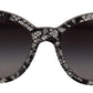 DG4190 Black Lace Acetate Crystal Round Sunglasses
