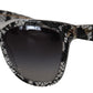 DG4190 Black Lace Acetate Crystal Round Sunglasses