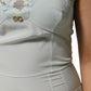 Light Blue Silk Lace Midi Bodycon Slip Dress