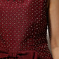Burgundy Silk Beaded Evening Gown Dress