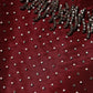 Burgundy Silk Beaded Evening Gown Dress