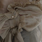 Gold Ascot Collar Ruffles Blouse Top