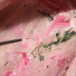 Pink Cotton Floral Pleated Sleeveless Dress