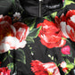 Black Floral Fiori Pittorici Mini Bodycon Dress