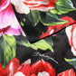 Black Floral Fiori Pittorici Mini Bodycon Dress